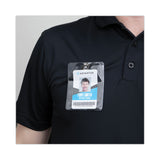 Advantus ID Badge Holders with Clip, Vertical, Clear 3.8" x 4.25" Holder, 3.13" x 3.75" Insert, 50/Pack (AVT75457) Box of 50