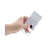 Advantus Frosted One-Card Rigid Badge Holders, Horizontal, Frosted 3.68" x 2.75" Holder, 3.38" x 2.13" Insert, 25/Box (AVT76075) Pack of 25