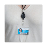 Advantus Frosted One-Card Rigid Badge Holders, Horizontal, Frosted 3.68" x 2.75" Holder, 3.38" x 2.13" Insert, 25/Box (AVT76075) Pack of 25