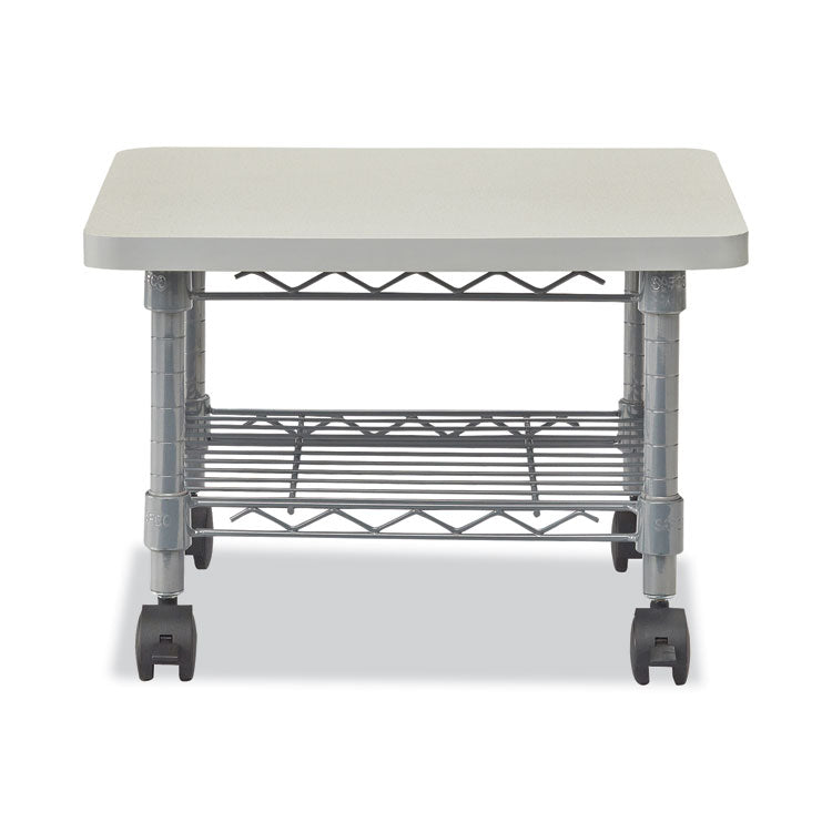 Safco® Underdesk Printer/Fax Stand, Engineered Wood, 2 Shelves, 19" x 16" x 13.5", Gray (SAF5206GR) Each