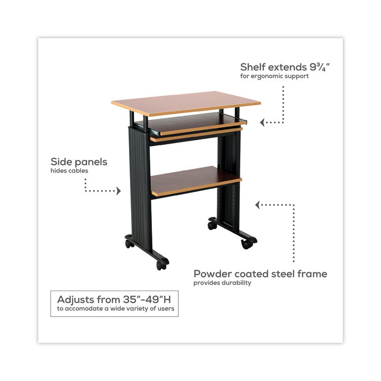 Safco® Muv Stand-Up Adjustable-Height Desk, 29.5" x 22" x 35" to 49", Gray (SAF1929GR)