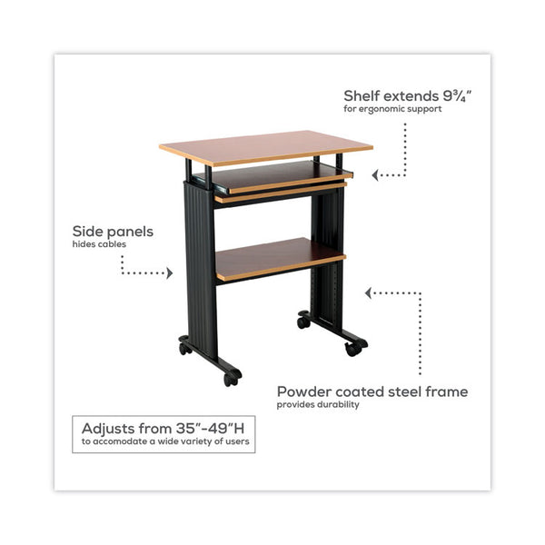 Safco® Muv Stand-Up Adjustable-Height Desk, 29.5" x 22" x 35" to 49", Cherry/Black (SAF1929CY)
