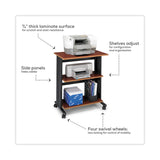 Safco® Muv Three Level Machine Cart/Printer Stand, Engineered Wood, 3 Shelves, 29.5" x 20" x 35", Cherry/Black (SAF1881CY) Each