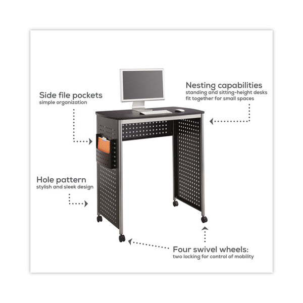 Safco® Scoot Stand-Up Desk, 39.5" x 23.25" x 41.75" to 42", Black (SAF1908BL)