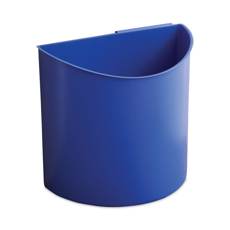 Safco® Desk-Side Recycling Receptacle, 7 gal, Plastic, Black/Blue (SAF9928BB) Each
