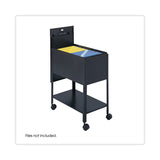 Safco® Extra-Deep Locking Mobile Tub File, Letter Size, Metal, 1 Shelf, 1 Bin, 13.5" x 24.75" x 28.25", Black (SAF5362BL) Each