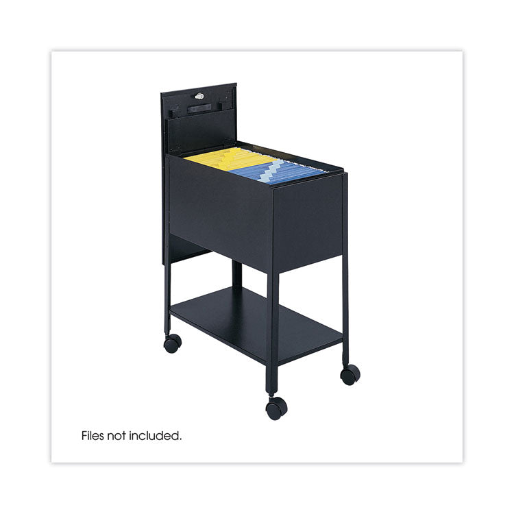 Safco® Extra-Deep Locking Mobile Tub File, Letter Size, Metal, 1 Shelf, 1 Bin, 13.5" x 24.75" x 28.25", Black (SAF5362BL) Each