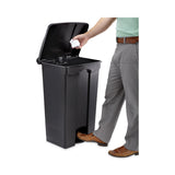 Safco® Large Capacity Plastic Step-On Receptacle, 23 gal, Plastic, Black (SAF9923BL) Each