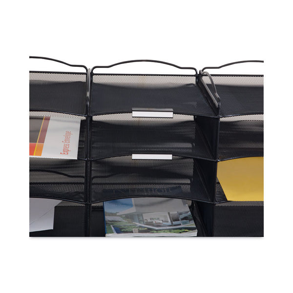 Safco® Onyx Mesh Literature Sorter, 20 Compartments, 19 x 15.25 x 59, Black (SAF7770BL)