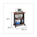 Safco® Muv Three Level Machine Cart/Printer Stand, Engineered Wood, 3 Shelves, 29.5" x 20" x 35", Cherry/Black (SAF1881CY) Each