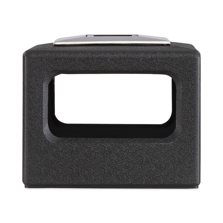 Safco® Canmeleon Recessed Panel Receptacles, 15 gal, Polyethylene, Black (SAF9474BL) Each