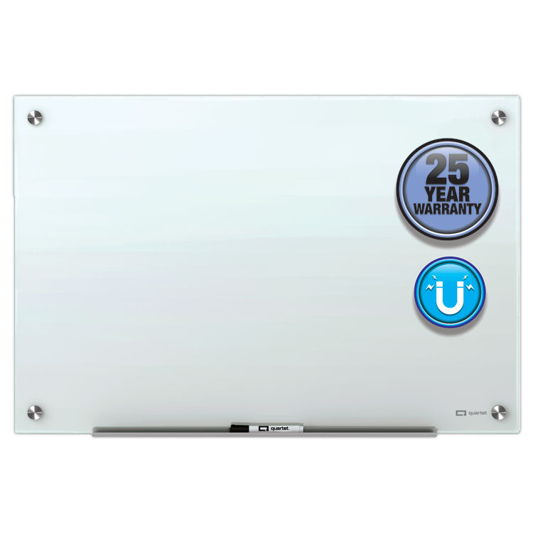 Quartet® Brilliance Glass Dry-Erase Boards, 36 x 24, White Surface (QRTG23624W)