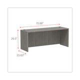 Alera® Alera Valencia Series Credenza Shell, 70.88w x 23.63d x 29.5h, Gray (ALEVA257224GY)