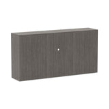 Alera® Alera Valencia Series Hutch with Doors, 4 Compartments, 70.63w x 15d x 35.38h, Gray (ALEVA287215GY)