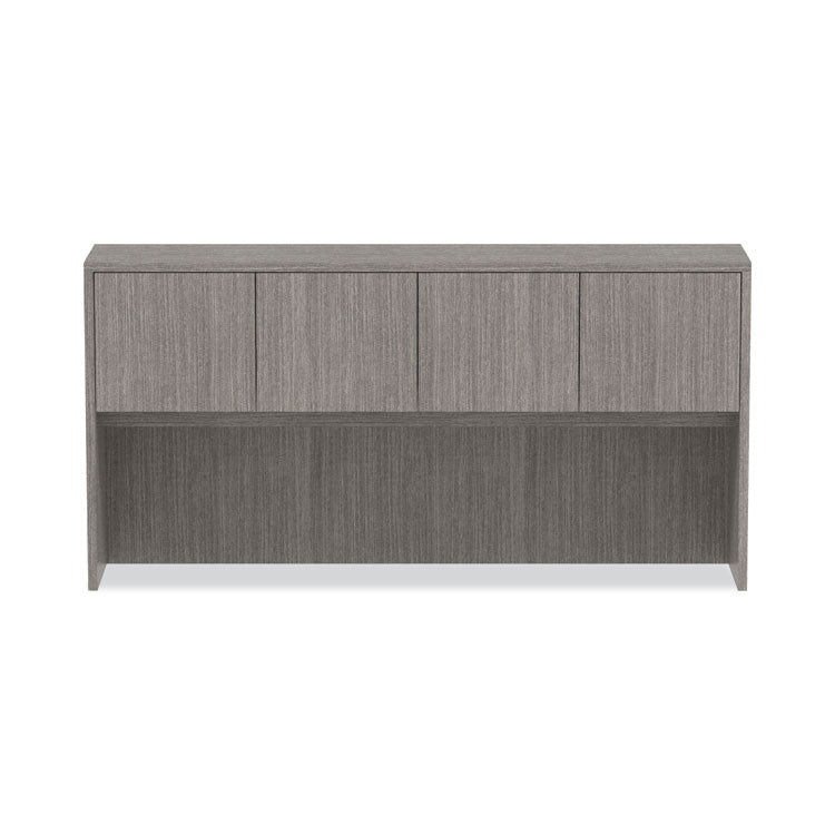 Alera® Alera Valencia Series Hutch with Doors, 4 Compartments, 70.63w x 15d x 35.38h, Gray (ALEVA287215GY)