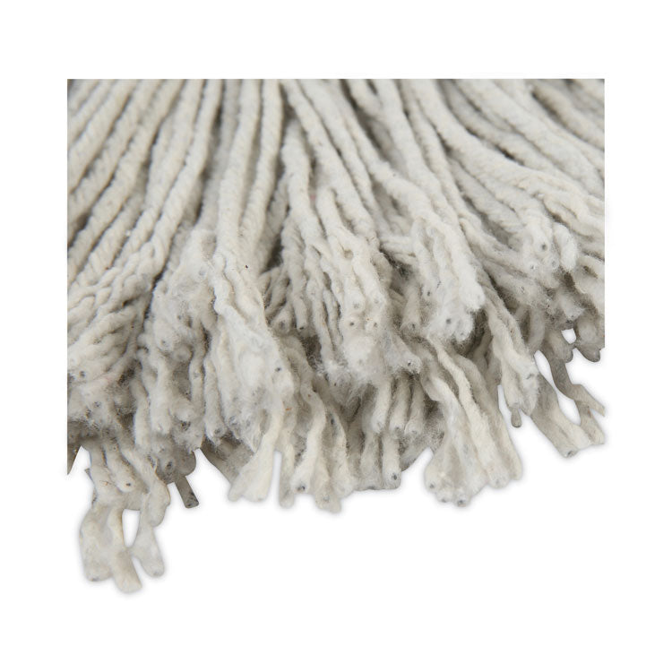 Boardwalk® Banded Cotton Mop Head, #24, White, 12/Carton (BWKCM02024S)
