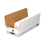 Bankers Box® STOR/FILE Check Boxes, 9.25" x 25" x 4.13", White/Blue, 12/Carton (FEL00706) Carton of 12