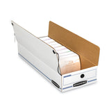 Bankers Box® LIBERTY Check and Form Boxes, 6.25" x 24" x 4.5", White/Blue, 12/Carton (FEL00003) Carton of 12