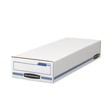 Bankers Box® STOR/FILE Check Boxes, 9.25" x 25" x 4.13", White/Blue, 12/Carton (FEL00706) Carton of 12