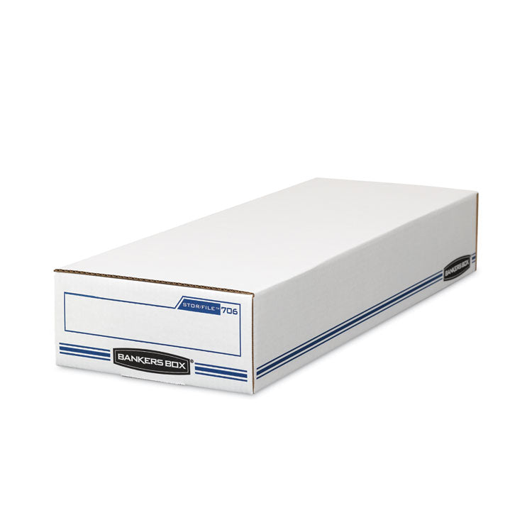 Bankers Box® STOR/FILE Check Boxes, 9.25" x 25" x 4.13", White/Blue, 12/Carton (FEL00706) Carton of 12