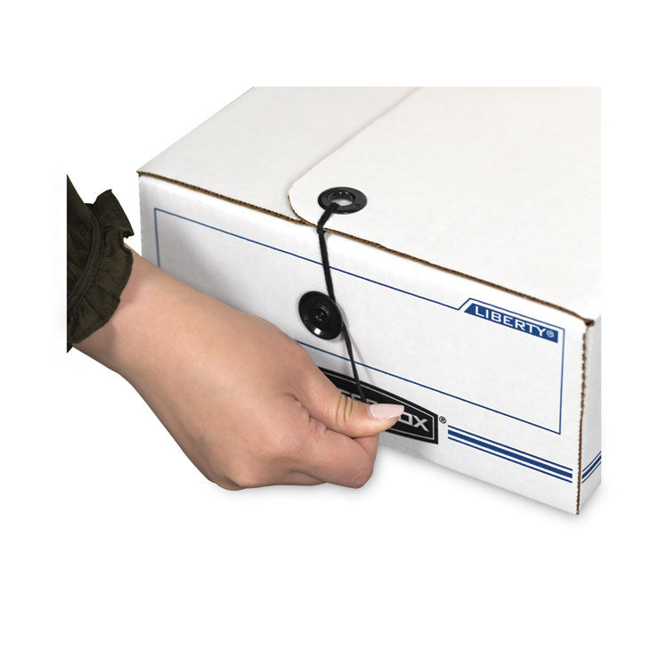 Bankers Box® LIBERTY Check and Form Boxes, 9" x 24" x 6.38", White/Blue, 12/Carton (FEL00006) Carton of 12