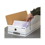 Bankers Box® LIBERTY Check and Form Boxes, 9.25" x 15" x 4.25", White/Blue, 12/Carton (FEL00009) Carton of 12