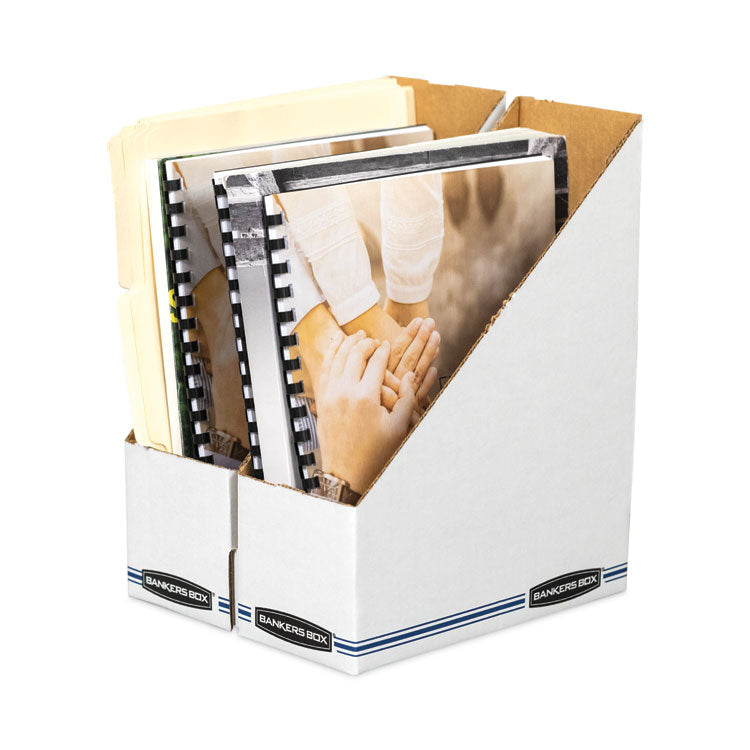 Bankers Box® Stor/File Corrugated Magazine File, 4 x 9.25 x 11.75, White, 12/Carton (FEL10723) Carton of 12