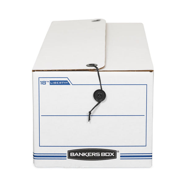 Bankers Box® LIBERTY Check and Form Boxes, 9.75" x 23.75" x 6.25", White/Blue, 12/Carton (FEL00022) Carton of 12