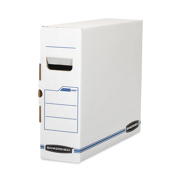 Bankers Box® X-Ray Storage Boxes, 5" x 18.75" x 14.88", White/Blue, 6/Carton (FEL00650) Carton of 6