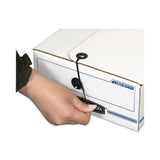 Bankers Box® LIBERTY Check and Form Boxes, 9.5" x 23.75" x 4.5", White/Blue, 12/Carton (FEL00007) Carton of 12