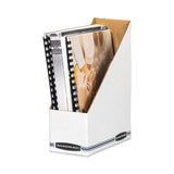 Bankers Box® Stor/File Corrugated Magazine File, 4 x 9.25 x 11.75, White, 12/Carton (FEL10723) Carton of 12