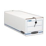 Bankers Box® LIBERTY Check and Form Boxes, 9" x 24.25" x 7.5", White/Blue, 12/Carton (FEL00018) Carton of 12