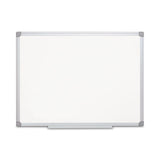 MasterVision® Earth Silver Easy-Clean Dry Erase Board, 36 x 24, White Surface, Silver Aluminum Frame (BVCCR0620790) Each