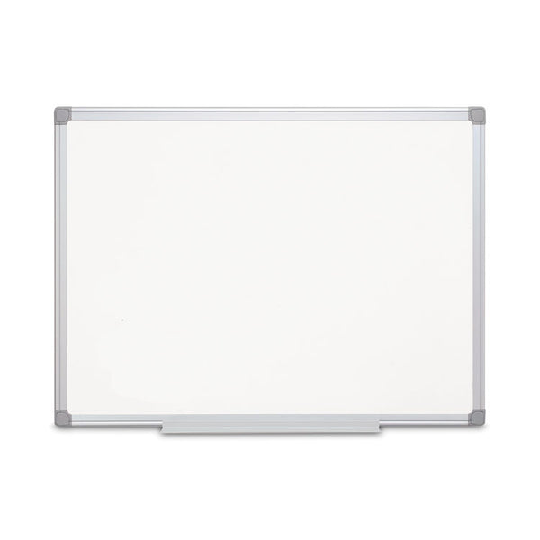 MasterVision® Earth Silver Easy-Clean Dry Erase Board, 36 x 24, White Surface, Silver Aluminum Frame (BVCCR0620790) Each