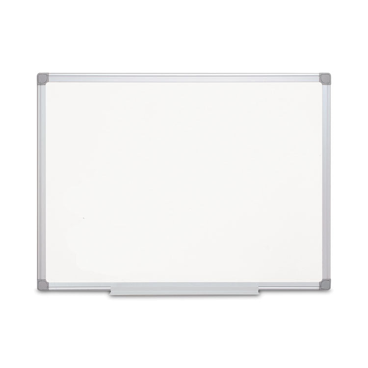 MasterVision® Earth Silver Easy-Clean Dry Erase Board, 36 x 24, White Surface, Silver Aluminum Frame (BVCCR0620790) Each