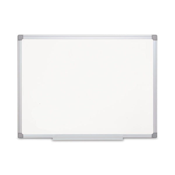 MasterVision® Earth Silver Easy-Clean Dry Erase Board, 48 x 36, White Surface, Silver Aluminum Frame (BVCCR0820790) Each