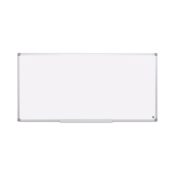 MasterVision® Earth Silver Easy-Clean Dry Erase Board, 96 x 48, White Surface, Silver Aluminum Frame (BVCCR1520790) Each