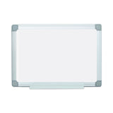 MasterVision® Earth Silver Easy-Clean Dry Erase Board, Reversible, 24 x 18, White Surface, Silver Aluminum Frame (BVCMA0200790) Each