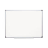 MasterVision® Earth Silver Easy-Clean Dry Erase Board, Reversible, 36 x 24, White Surface, Silver Aluminum Frame (BVCMA0300790) Each