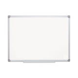 MasterVision® Earth Gold Ultra Magnetic Dry Erase Boards, 36 x 48, White Surface, Silver Aluminum Frame (BVCMA0507790) Each