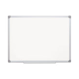 MasterVision® Earth Gold Ultra Magnetic Dry Erase Boards, 48 x 72, White Surface, Silver Aluminum Frame (BVCMA2707790) Each