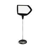 MasterVision® Floor Stand Sign Holder, Arrow, 25 x 17, 63" High, White Surface, Black Steel Frame (BVCSIG01010101) Each