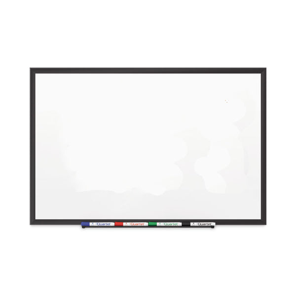 Quartet® Classic Series Porcelain Magnetic Dry Erase Board, 36 x 24, White Surface, Black Aluminum Frame (QRT2543B)