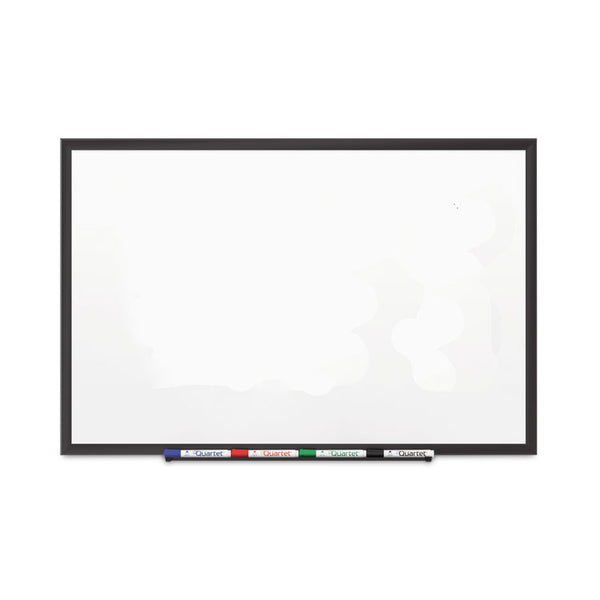 Quartet® Classic Series Porcelain Magnetic Dry Erase Board, 48 x 36, White Surface, Black Aluminum Frame (QRT2544B)