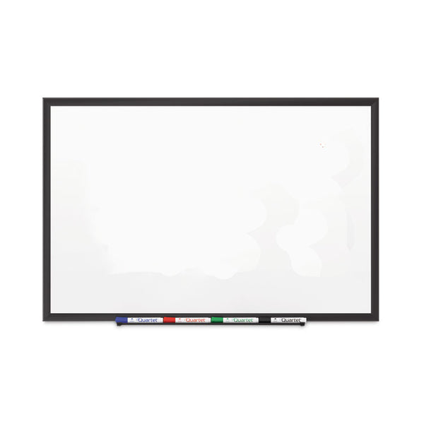 Quartet® Classic Series Porcelain Magnetic Dry Erase Board, 60 x 36, White Surface, Black Aluminum Frame (QRT2545B)