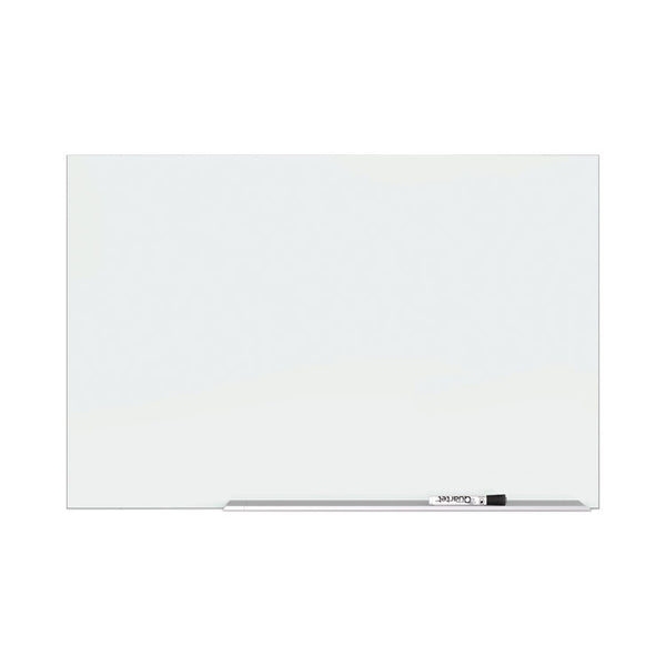 Quartet® Element Framed Magnetic Glass Dry-Erase Boards, 74 x 42, White Surface, Silver Aluminum Frame (QRTG7442E)