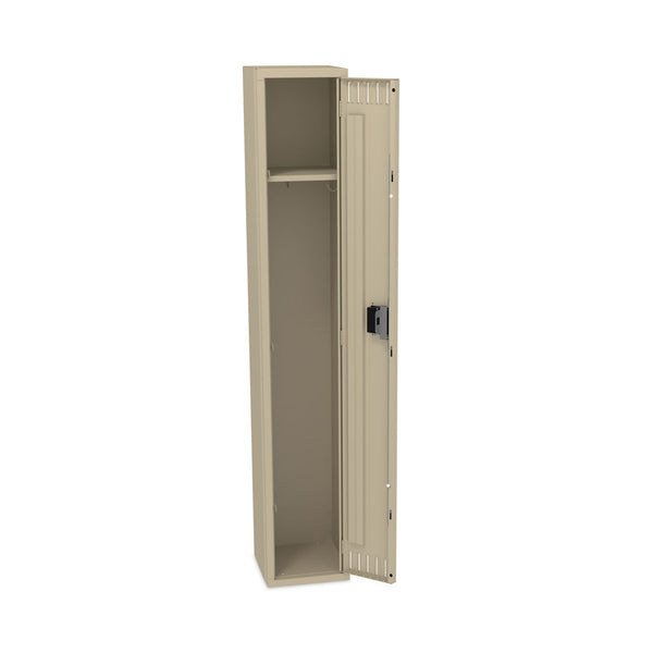 Single-Tier Locker, One Locker with Hat Shelf, 12w x 12d x 72h, Sand (TNNSTS121272ASD) Each