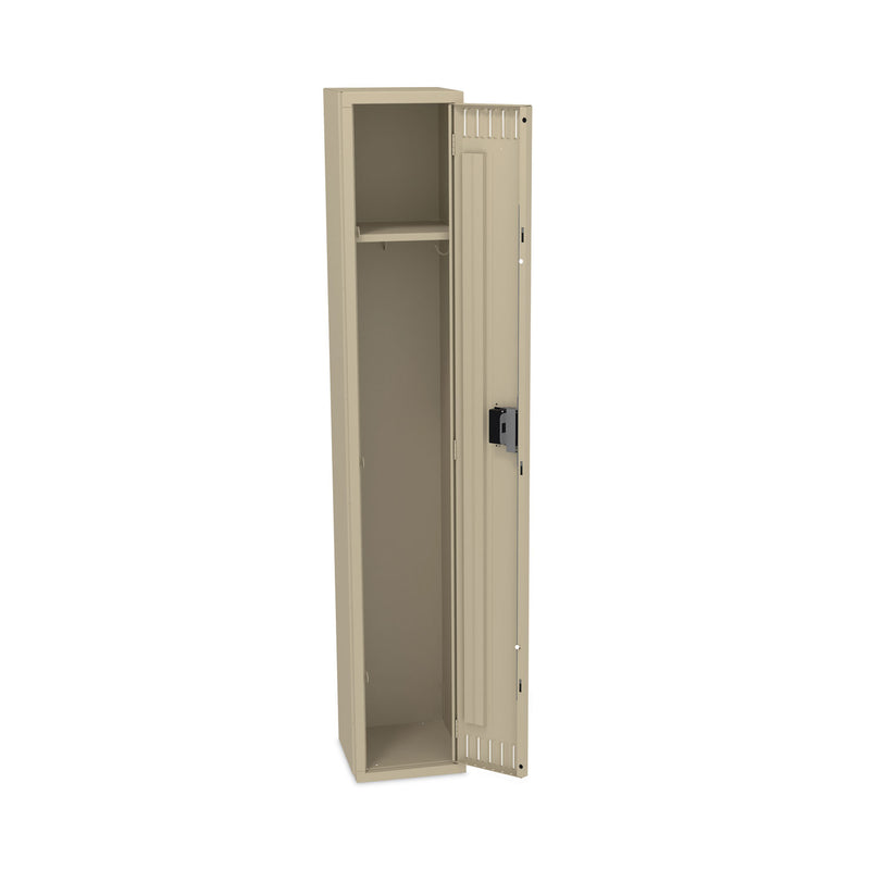 Tennsco Single-Tier Locker, One Locker with Hat Shelf, 12w x 12d x 72h, Sand (TNNSTS121272ASD) Each