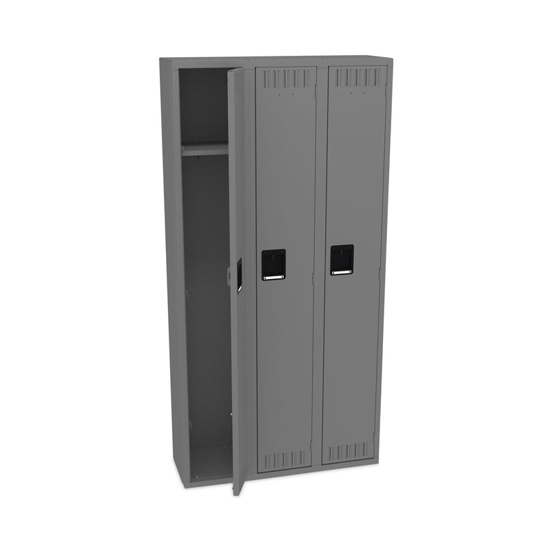 Single-Tier Locker, Three Lockers with Hat Shelves, 36w x 12d x 72h, Medium Gray (TNNSTS121272CMG) Each