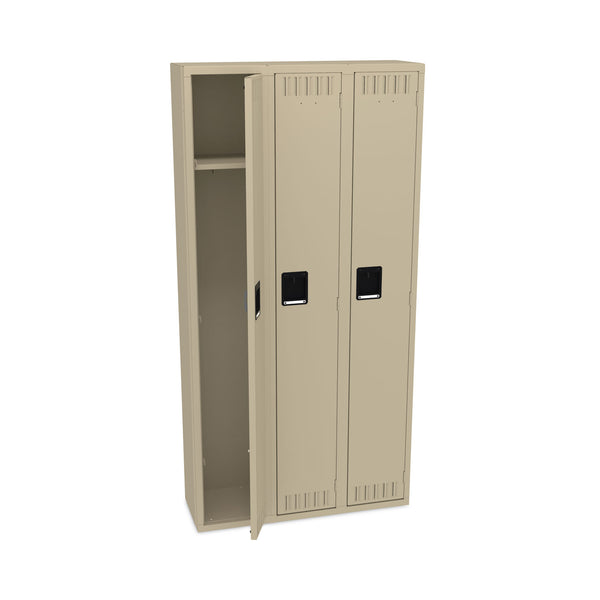 Single-Tier Locker, Three Lockers with Hat Shelves, 36w x 12d x 72h, Sand (TNNSTS121272CSD) Each